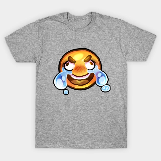 Crying Laughing Cursed Emoji T-Shirt by NikiP